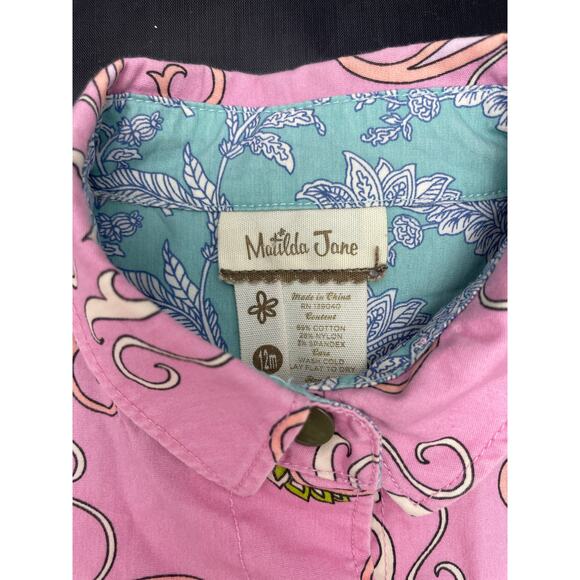 Matilda Jane Secret Fields Pink is Perfect Dress 12 mos Fit n Flare - Picture 3 of 10